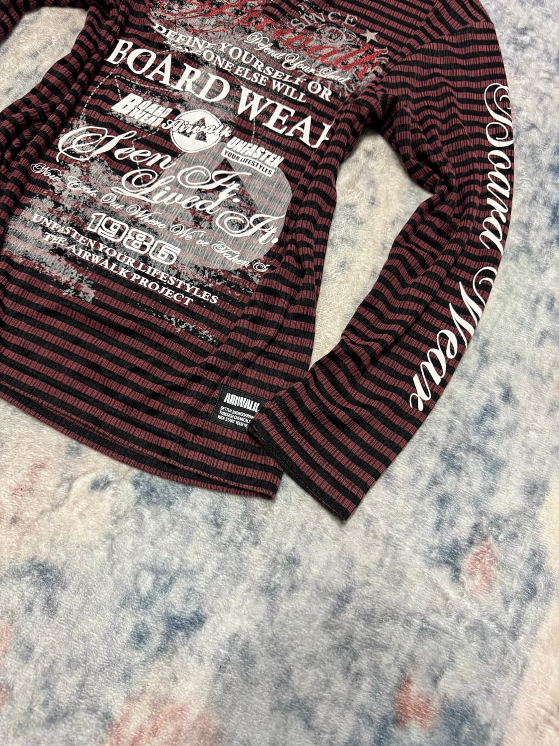 Airwalk 00s stripe lettering cut sew 상품이미지6