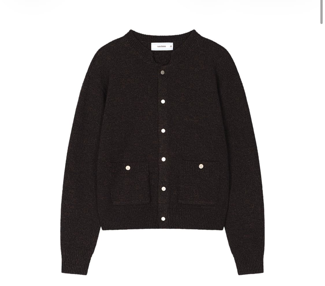 웨이비니스 바시티라인 가디건 브라운 1 상품이미지1