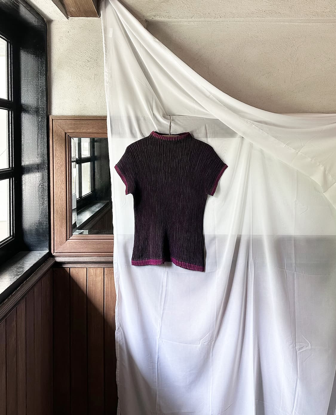 JPV short-sleeve pleated mockneck 상품이미지6