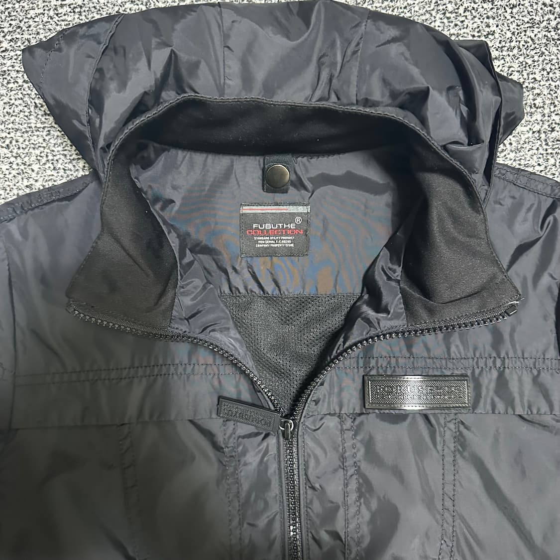 (M추천) 후부 FUBU 블랙 후드 바람막이 자켓 상품이미지2