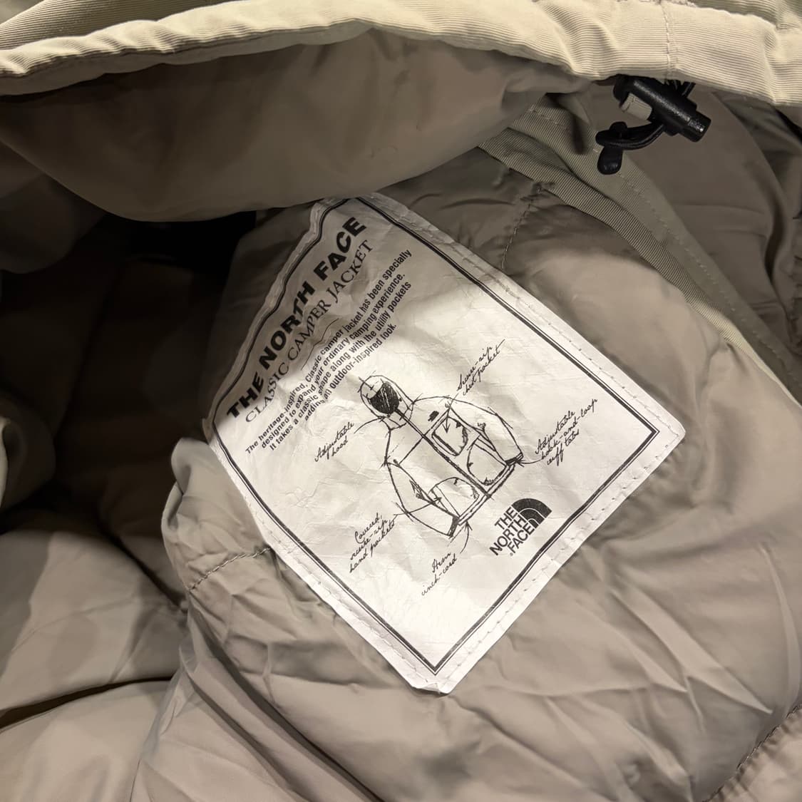 [XL] 노스페이스 캠퍼 온볼 후드 패딩 점퍼 그레이베이지 C5 상품이미지8