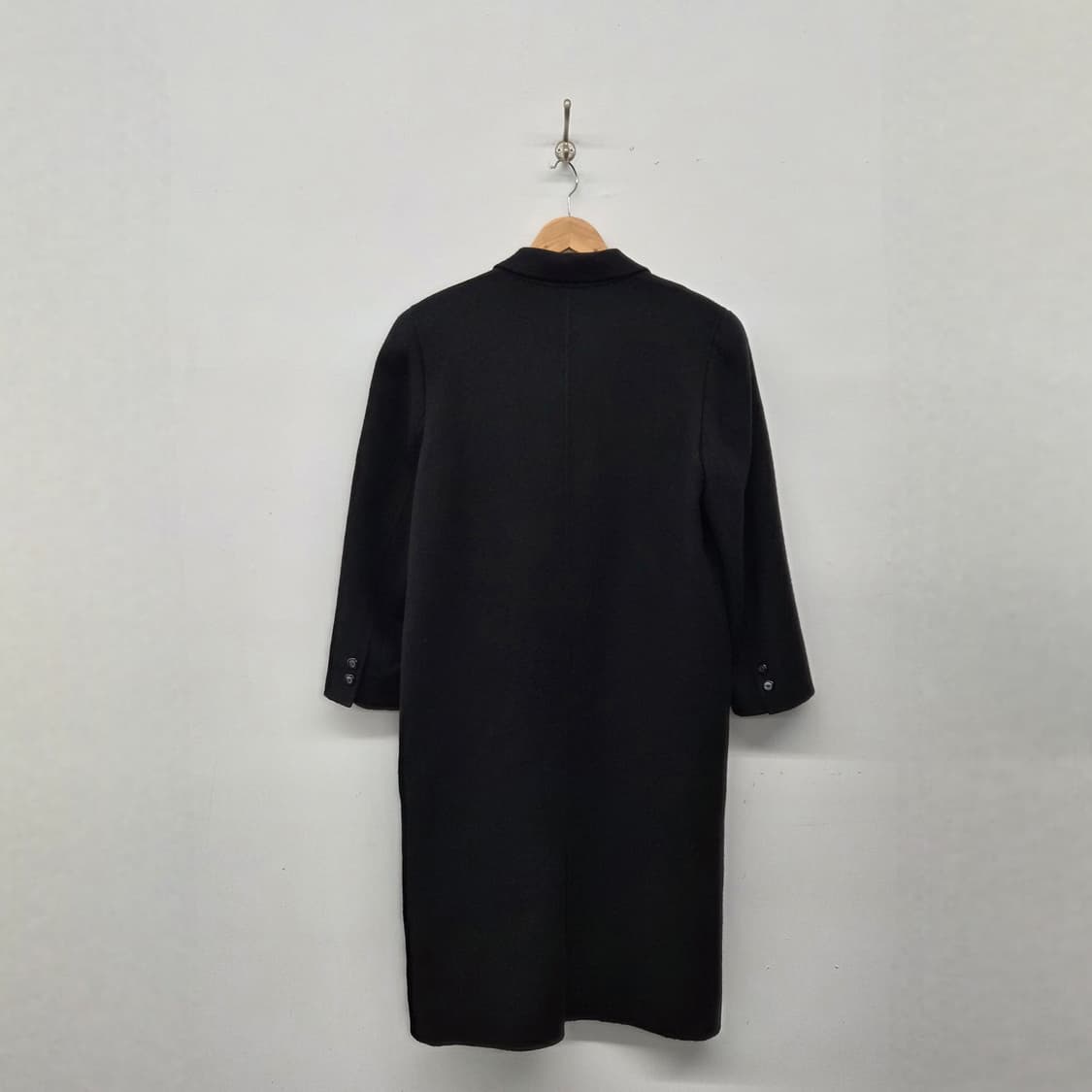 캐시미어 100% 검정색 더블 롱코트 여성 M 상품이미지7