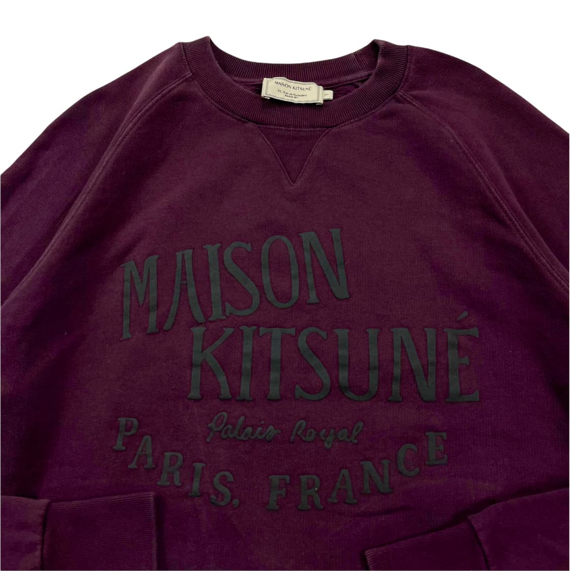 메종키츠네 퍼플 스펠아웃 맨투맨 상품이미지2
