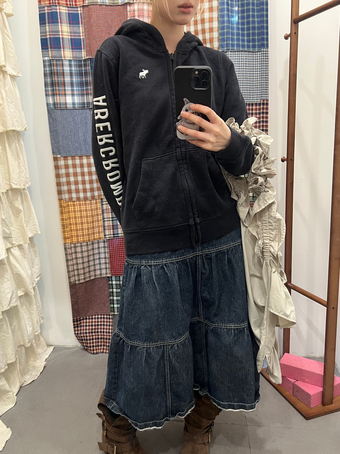 아베크롬비 키즈 블랙 후드집업  상품이미지5