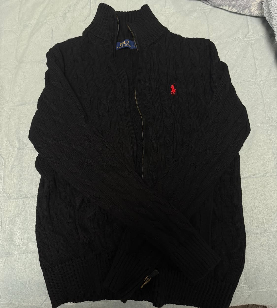 실착 1번 폴로 니트 풀집업 사이즈S 상품이미지1