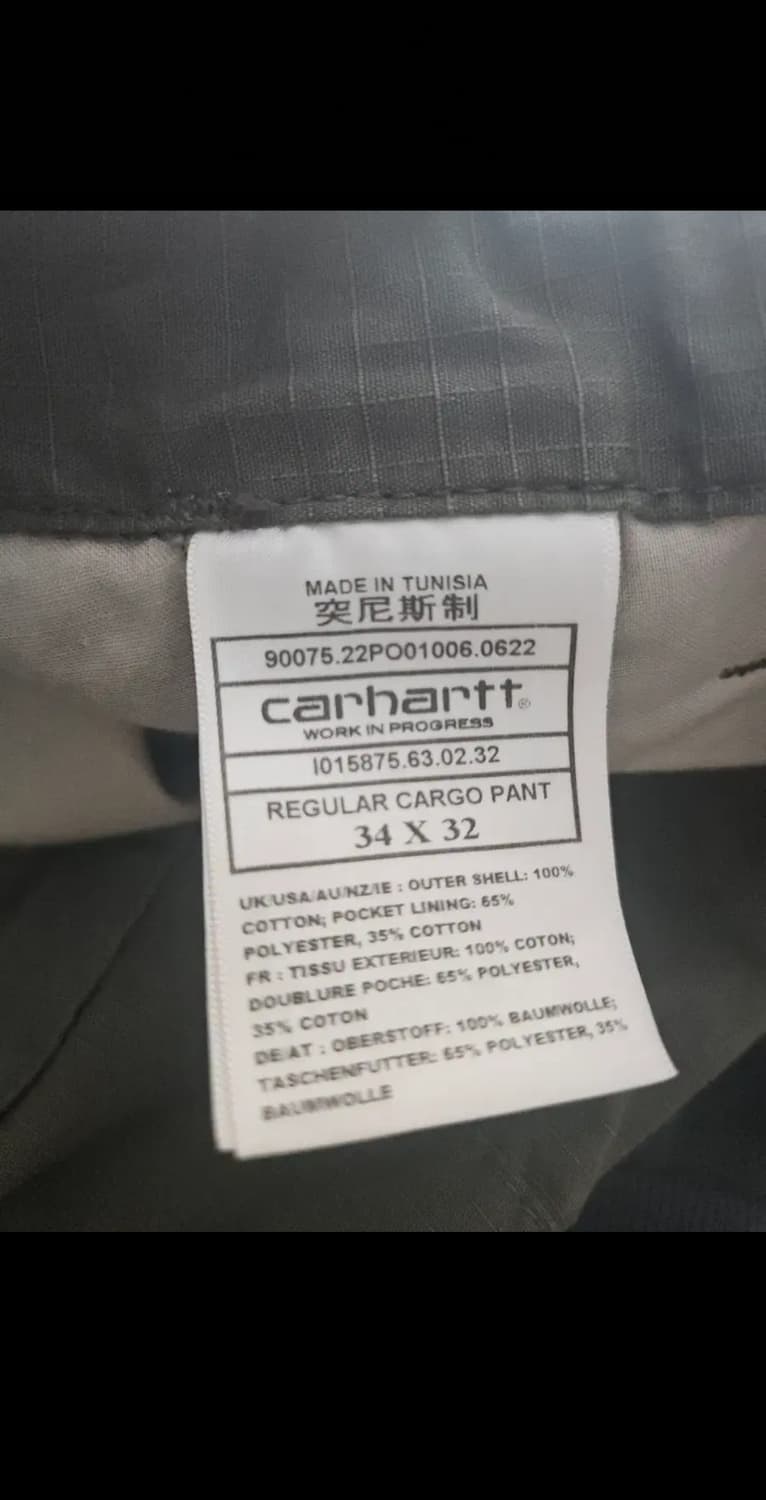 칼하트 WIP 레귤러 카고팬츠 34X32  상품이미지4