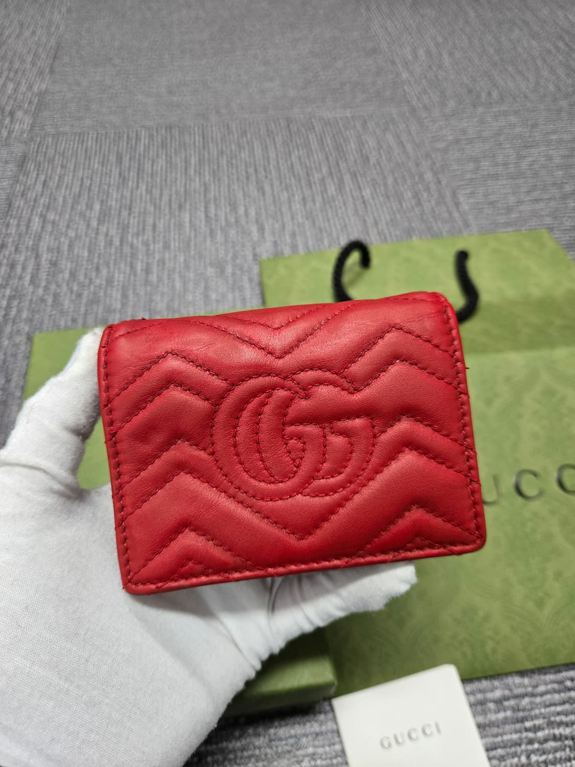 [특가][정품] 구찌 마몬트 레드 반지갑 상품이미지2