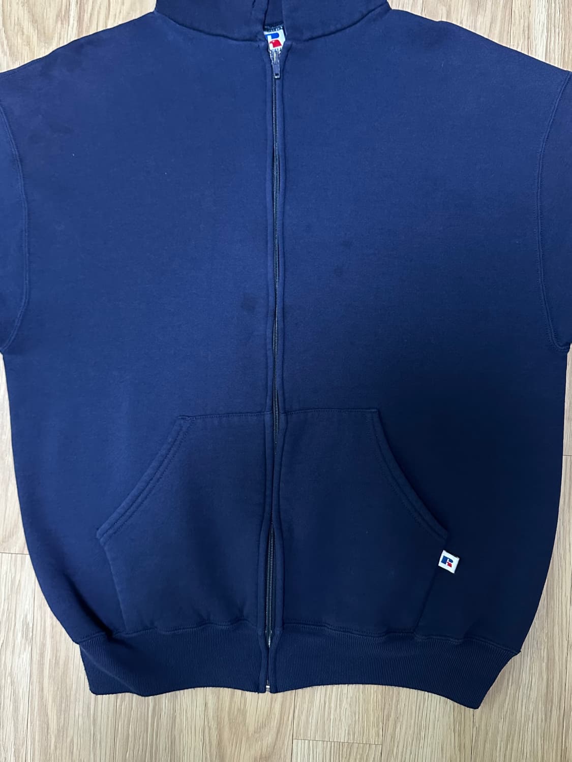 90s 빈티지 러셀 후드집업 네이비 L USA 상품이미지8