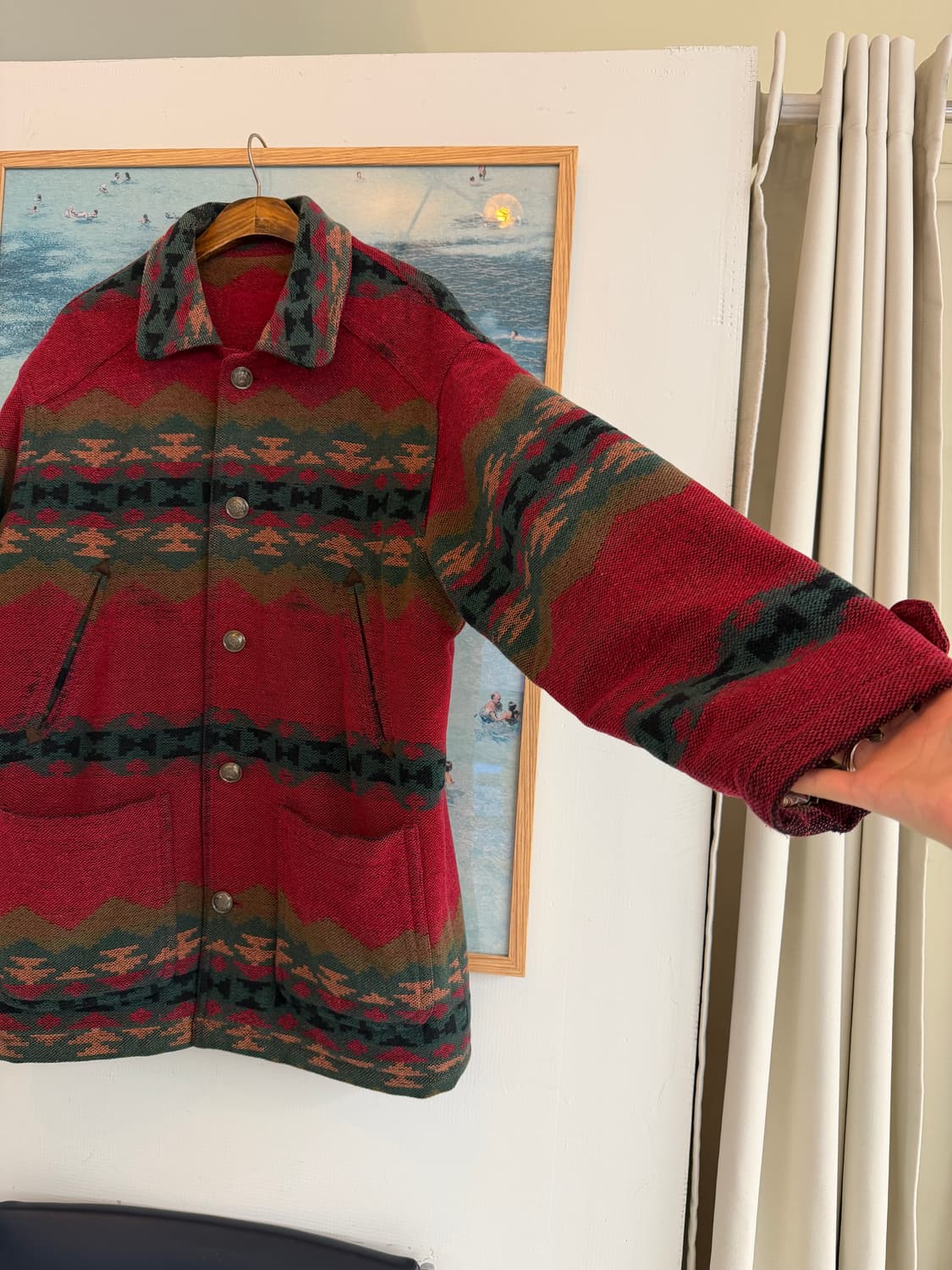 90s 나바호 패턴 빈티지 울 자켓 상품이미지7