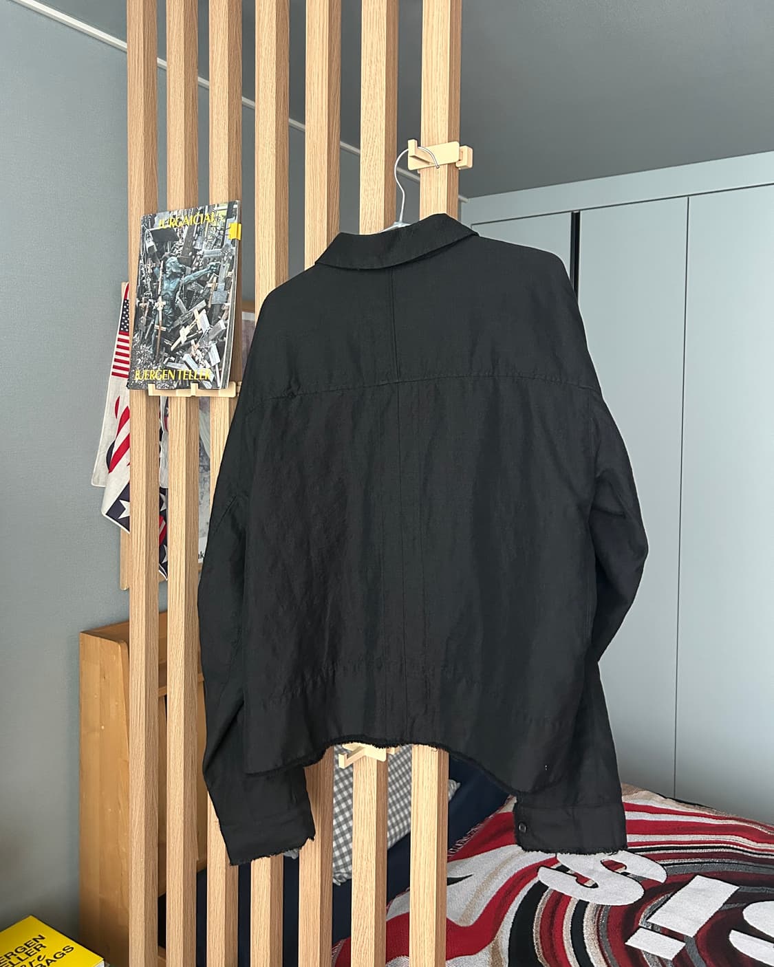 Ancellem 안셀름 울 린넨 숏 셔츠 자켓 - Black Size 2 상품이미지8