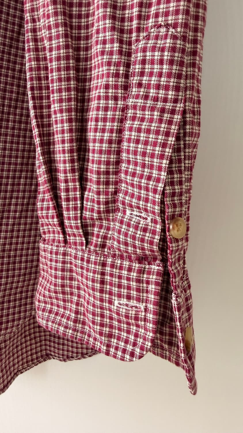 랄프로렌 체크 셔츠 긴팔 버건디 상품이미지4