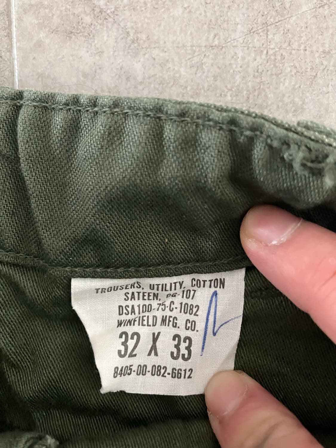 70s us army og107 퍼티그팬츠 상품이미지3