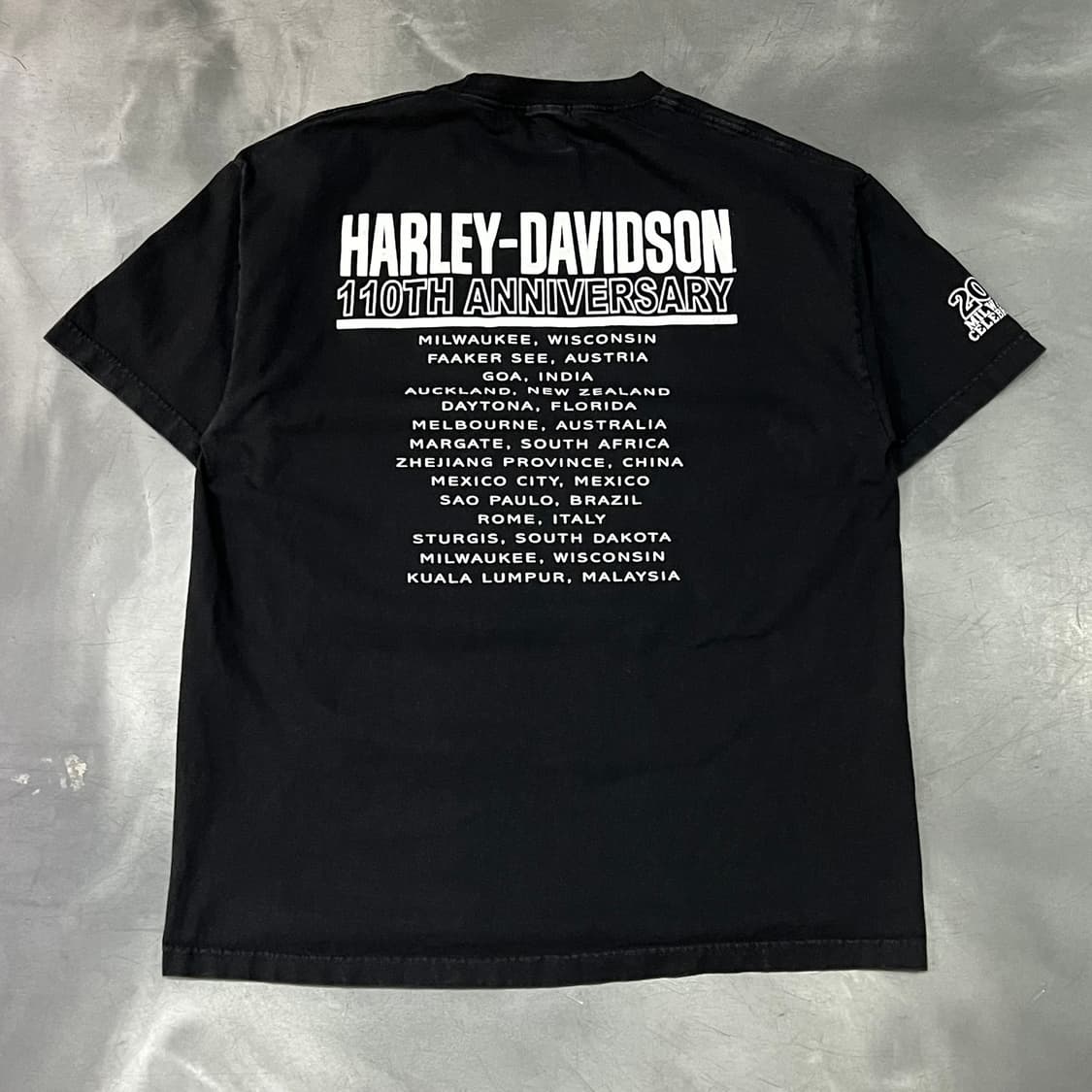  할리데이비슨 110주년 프린팅 반팔티 y15692 상품이미지2