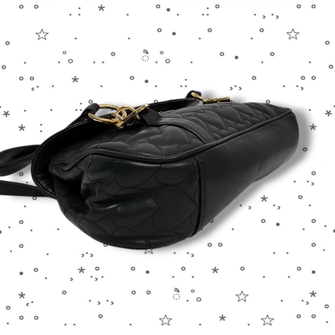 LOVE CAT 00's 러브캣 하트 퀄팅 숄더백 상품이미지5