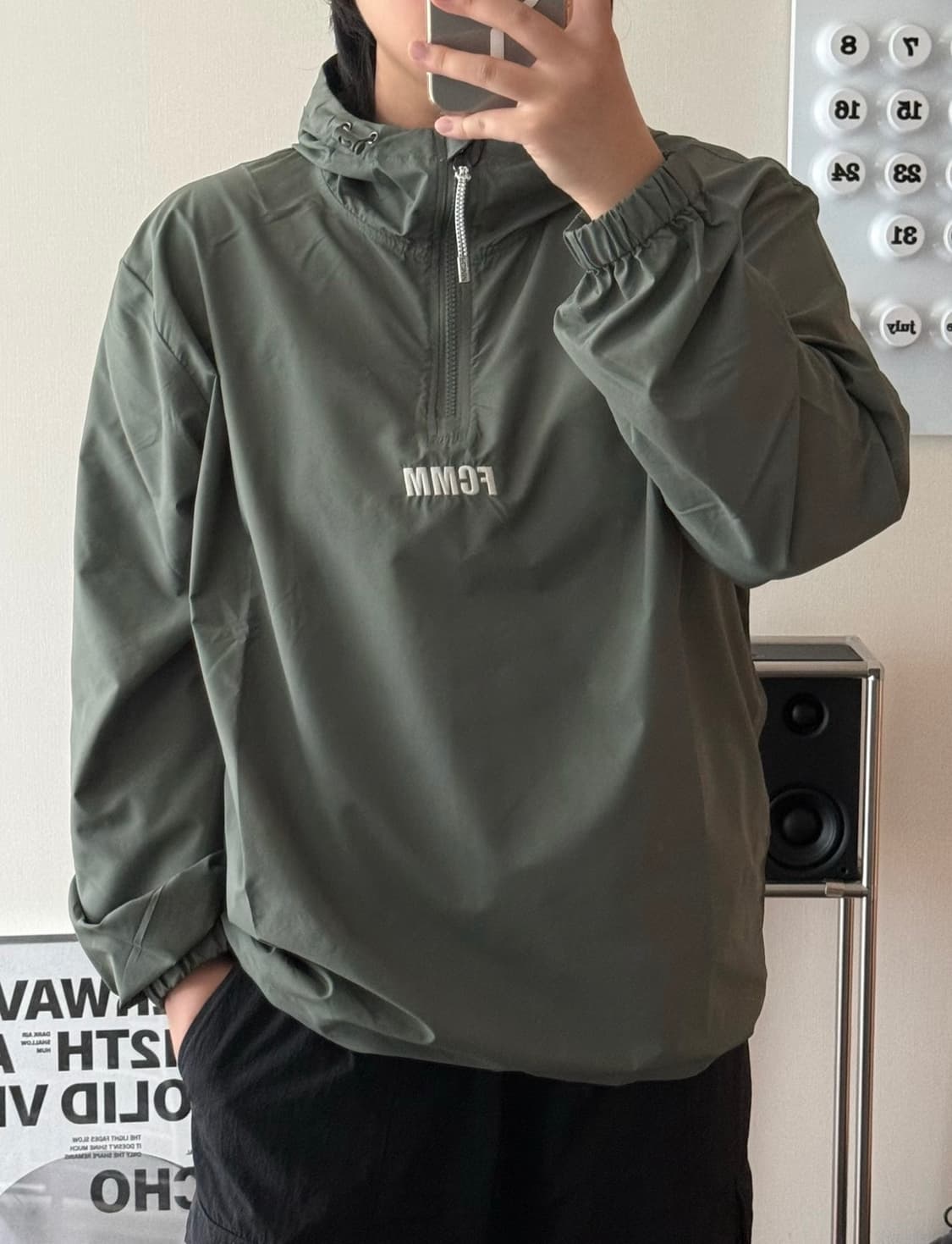 언박싱제품💨FCMM 클럽 팀 하프집 후디 윈드브레이커 XL 상품이미지5