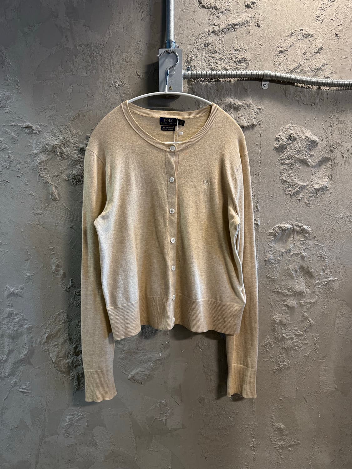 폴로 랄프로렌 피마코튼 라운드 가디건 베이지 M 상품이미지1
