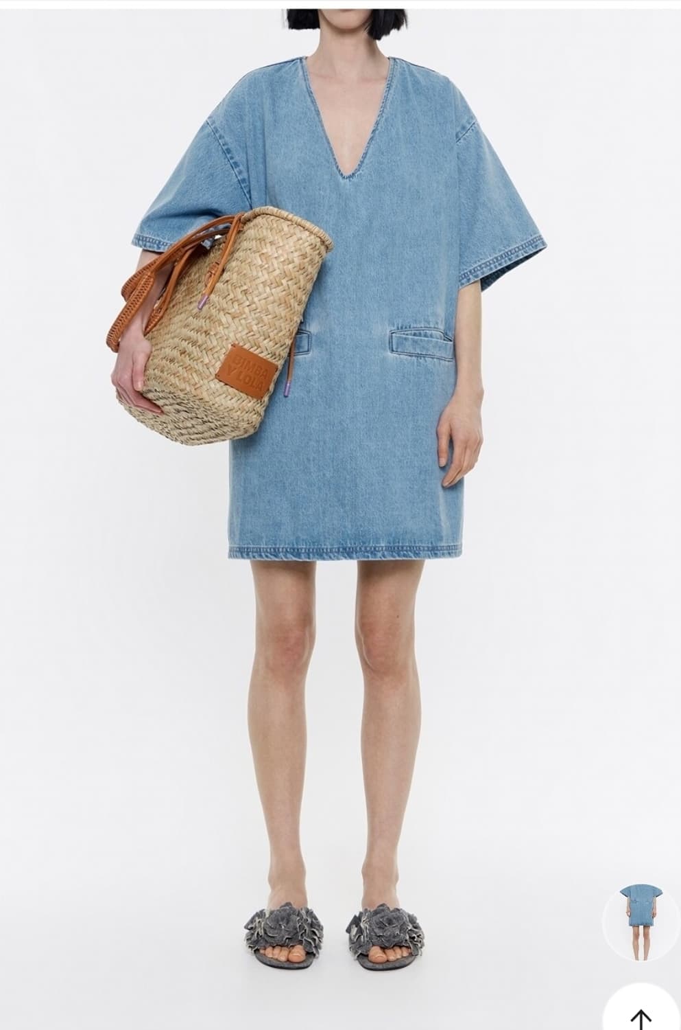 BIMBA Y LOLA 숏 블루 데님 드레스 상품이미지1