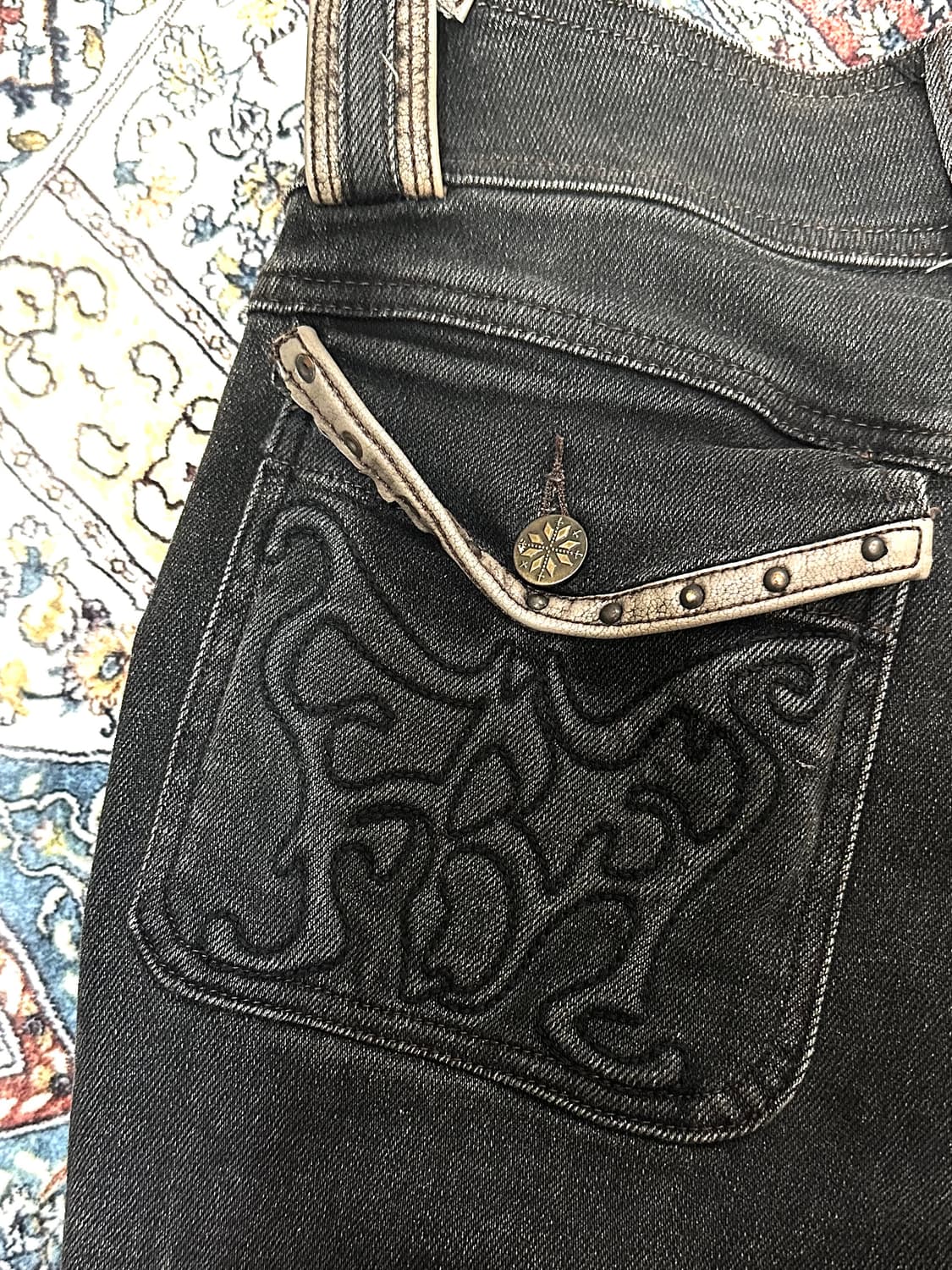 Flowers birds Market 멀티 포켓 부츠컷 데님 상품이미지10