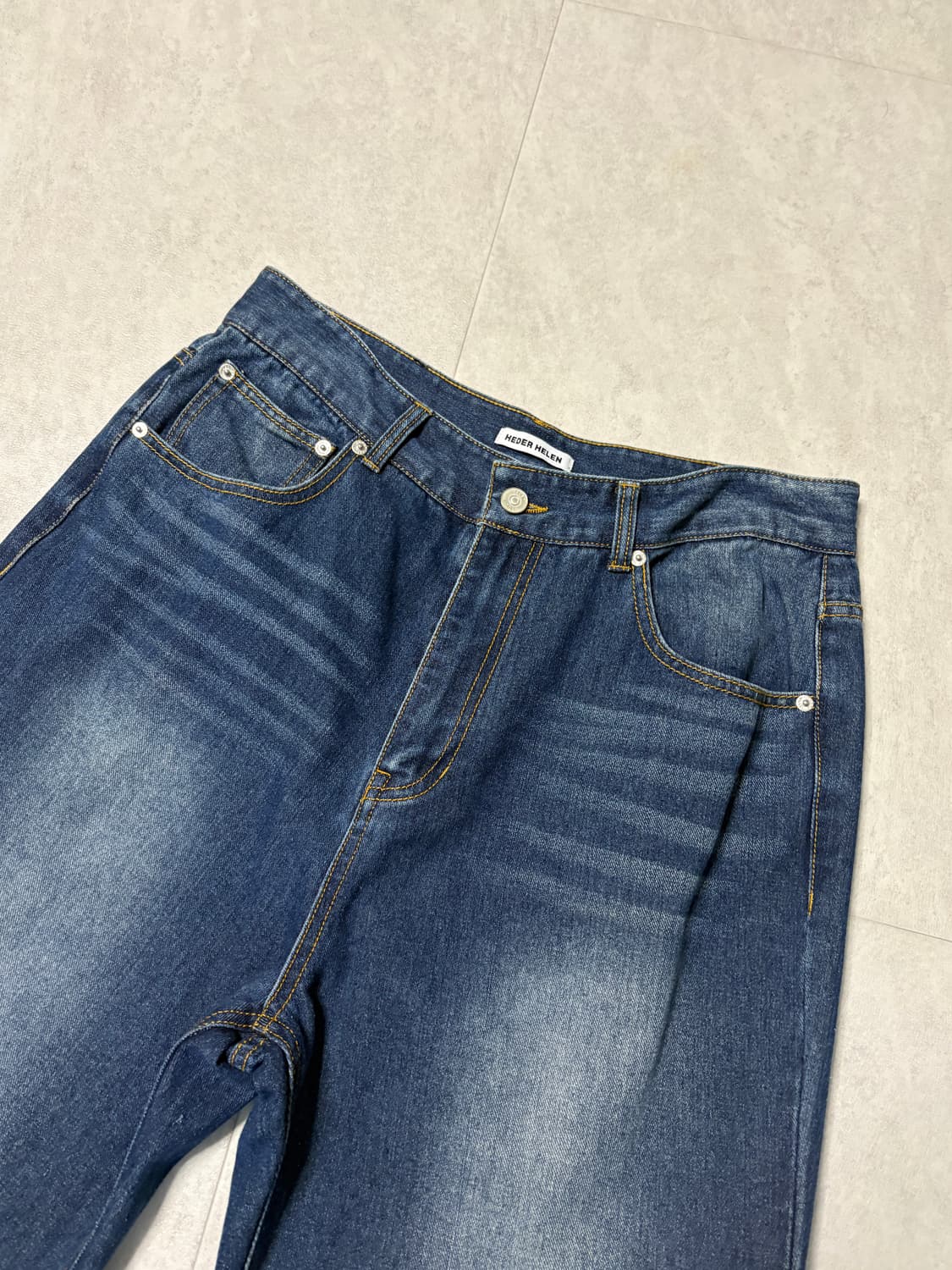 헤더헬렌 데님팬츠 Burst a balloon denim pants 상품이미지2