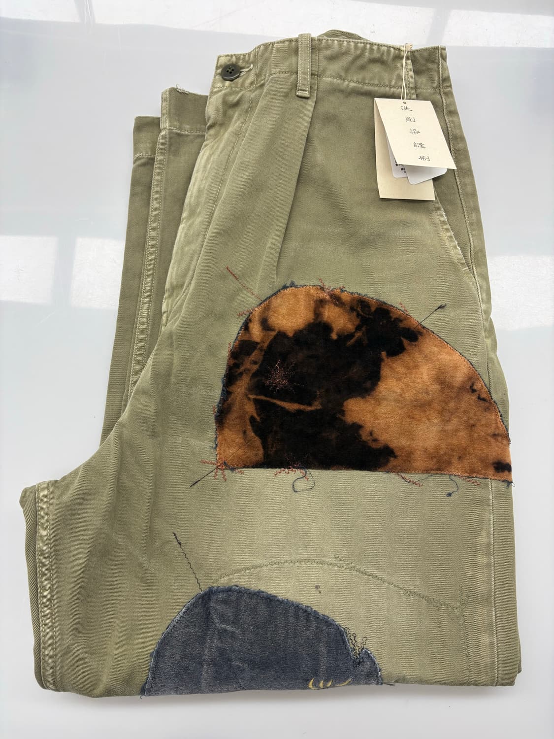 캐피탈 카츠라기 하이 웨이스트 팬츠 카키 상품이미지2