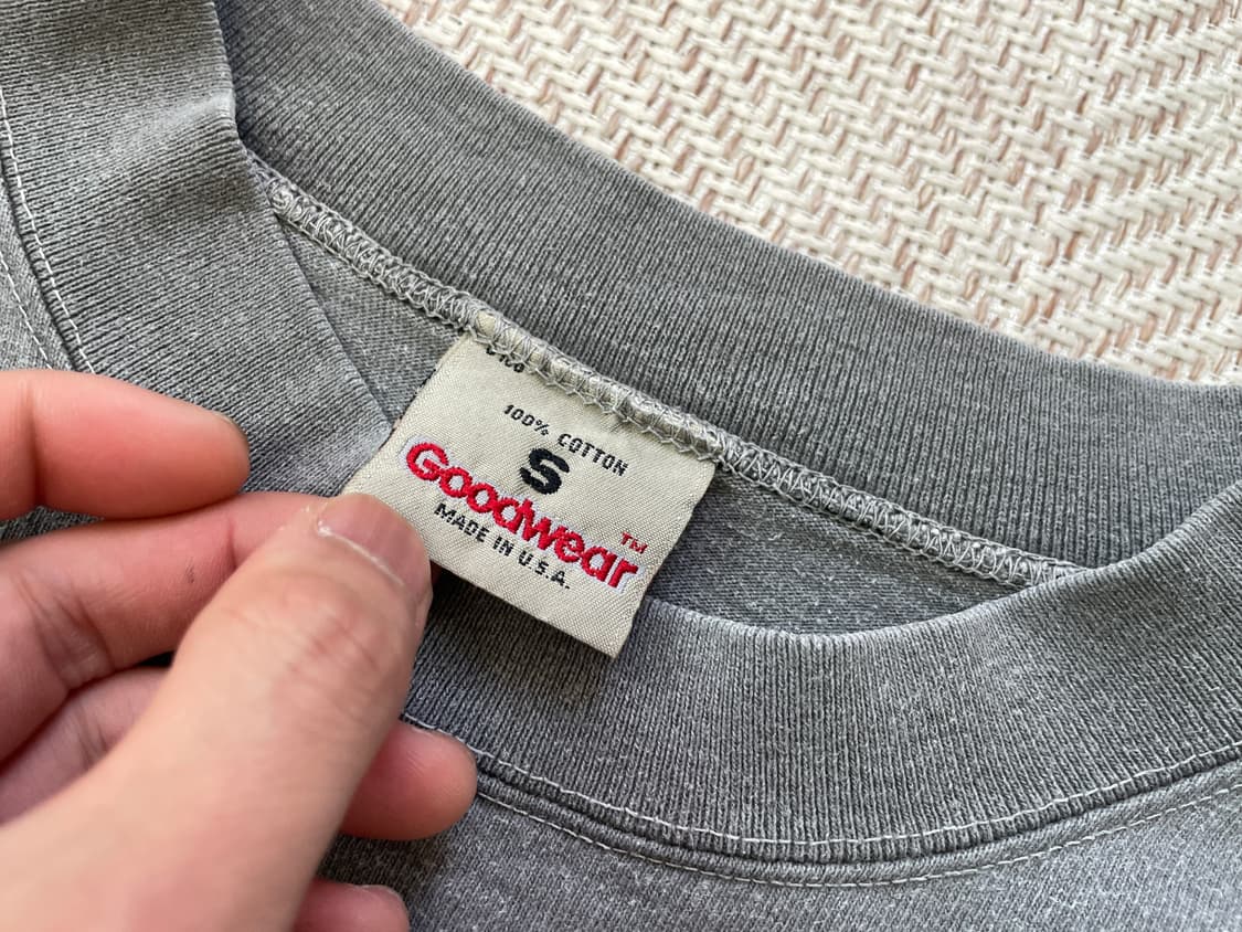 빈티지 usa 피그먼트다잉 그레이 긴팔티셔츠  상품이미지3