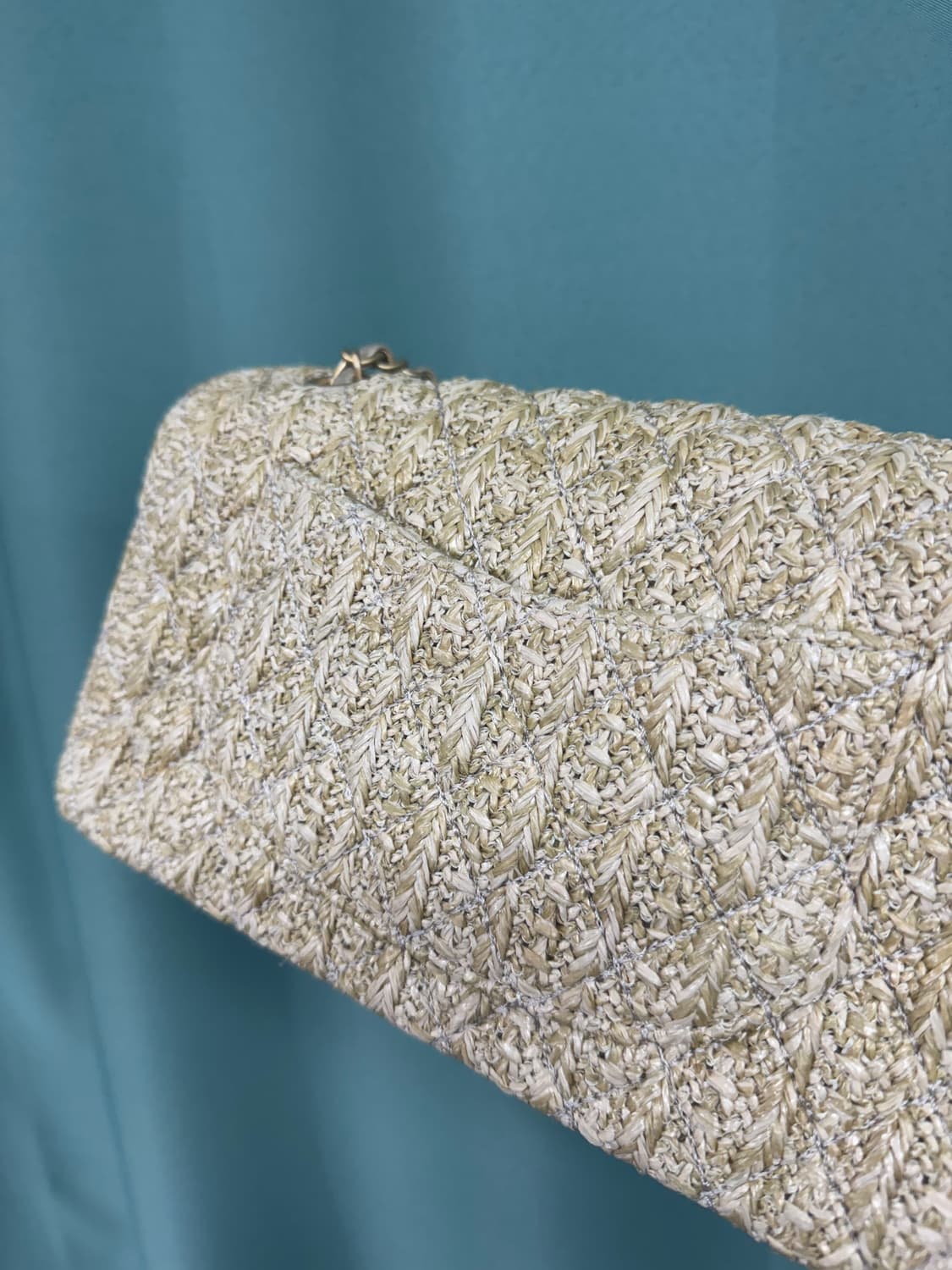 샤넬 라피아 플랩백 금장체인 숄더백 상품이미지4