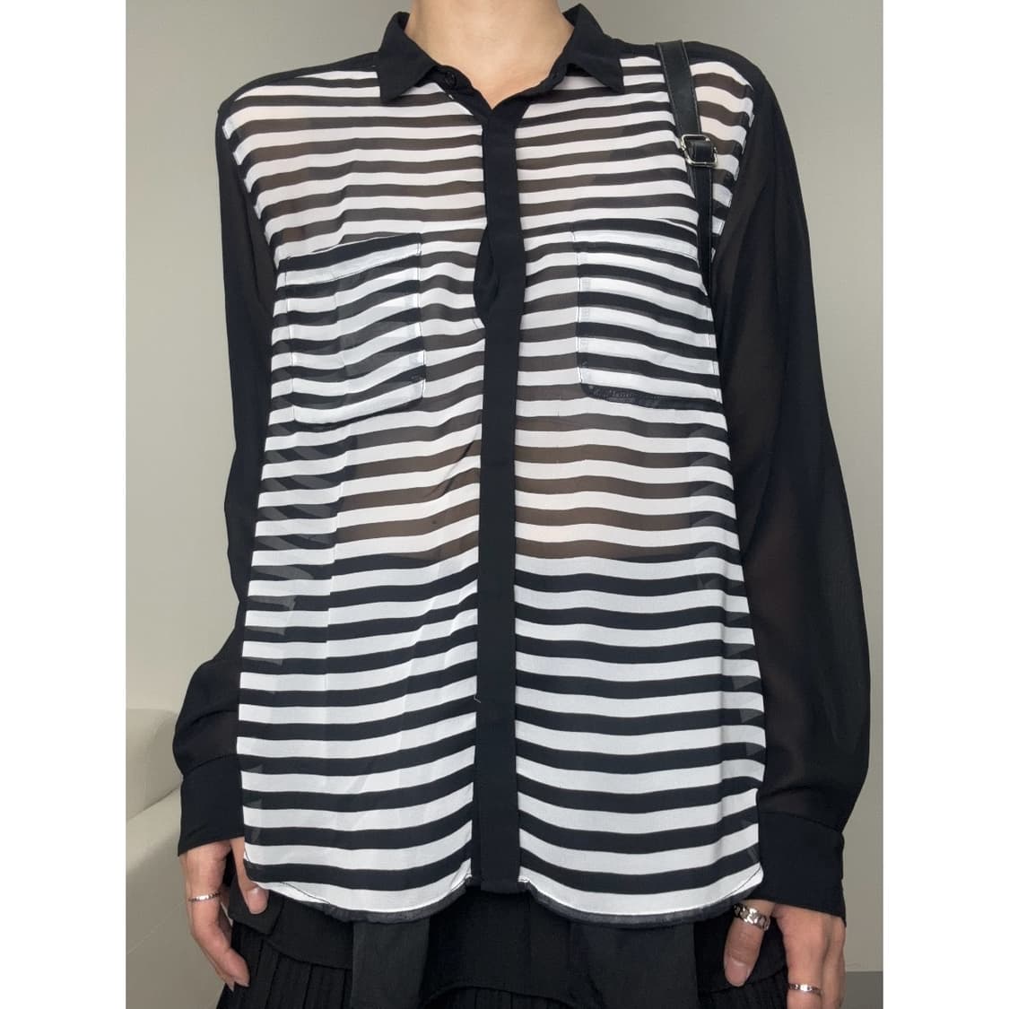 빈티지 블랙 블라우스 상품이미지1