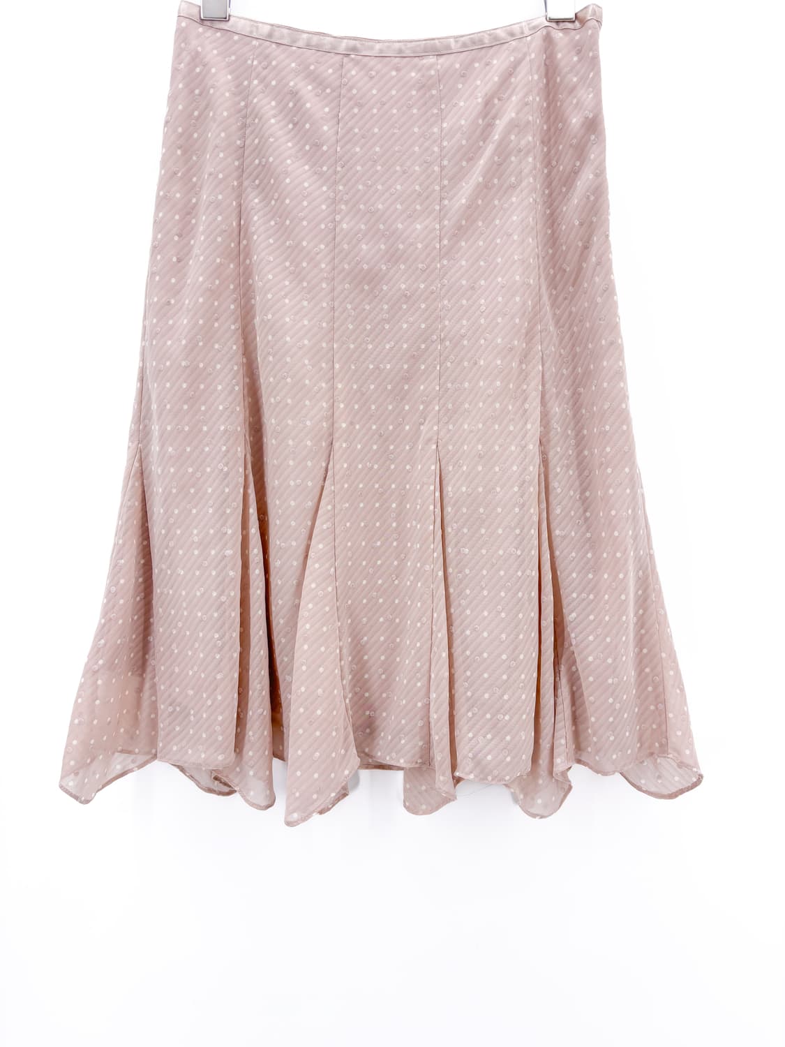 빈티지 핑크 도트 미디 스커트 상품이미지3