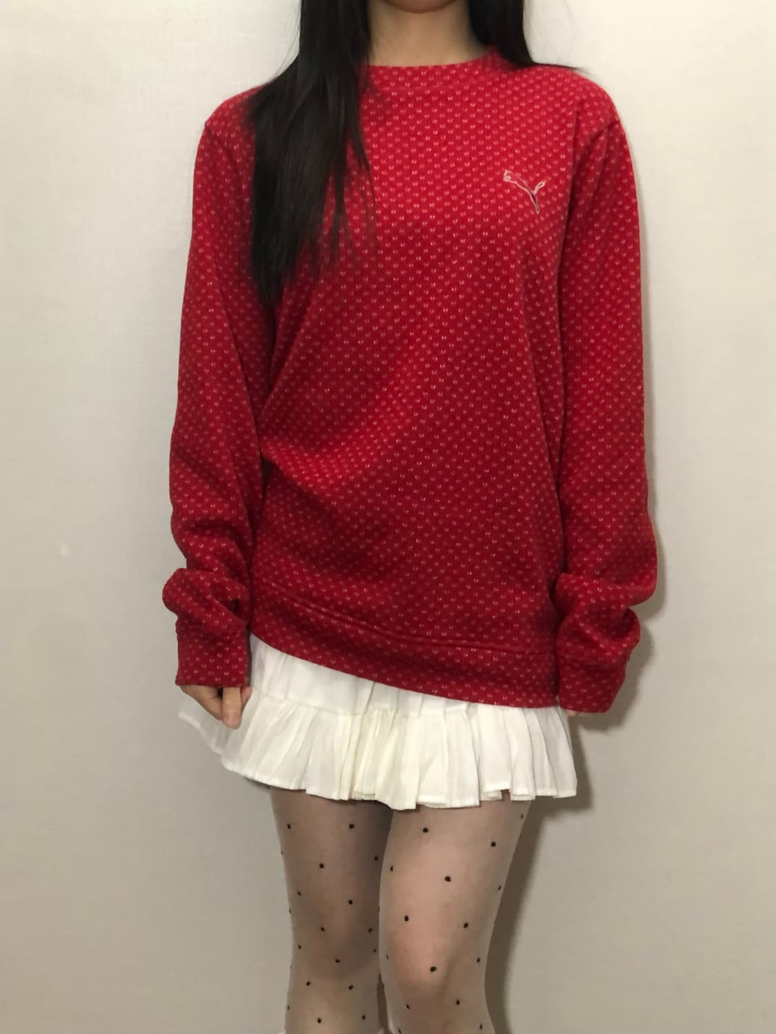 빈티지 푸마 레드 도트 탑 상품이미지1