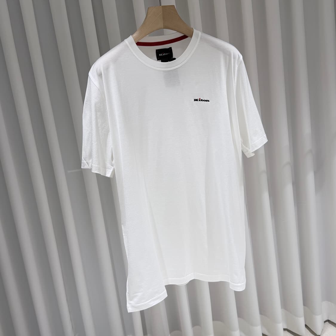 (S+/XXL) / 새상품 키톤 코튼 크루넥 자수 로고 반팔 티셔츠 상품이미지3