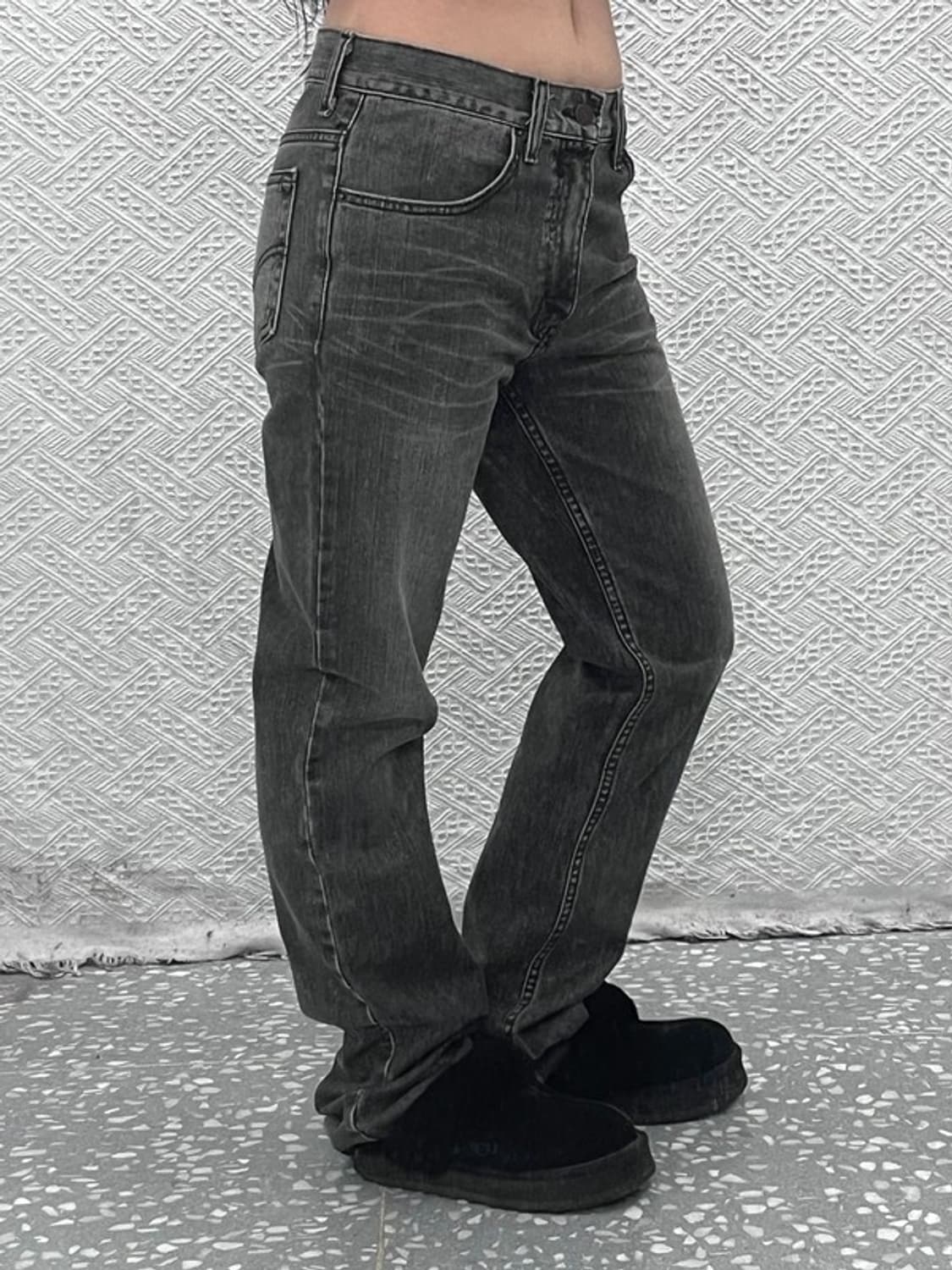 리바이스 504K 빈티지 워싱 흑청 데님팬츠 31인치 C07028 상품이미지2