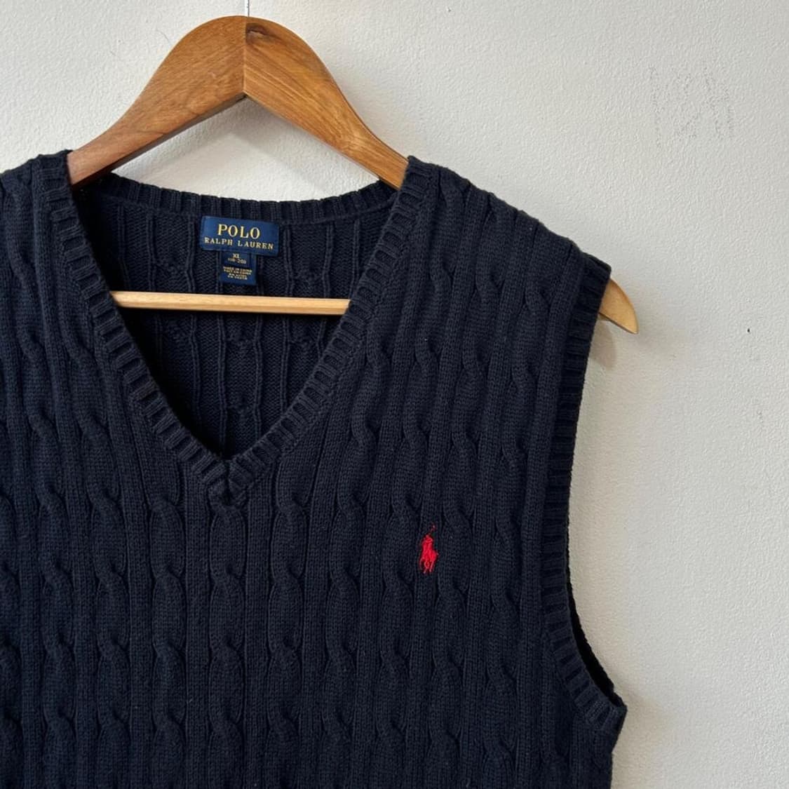 10278 - 폴로 랄프로렌 네이비 케이블 브이넥 베스 상품이미지2