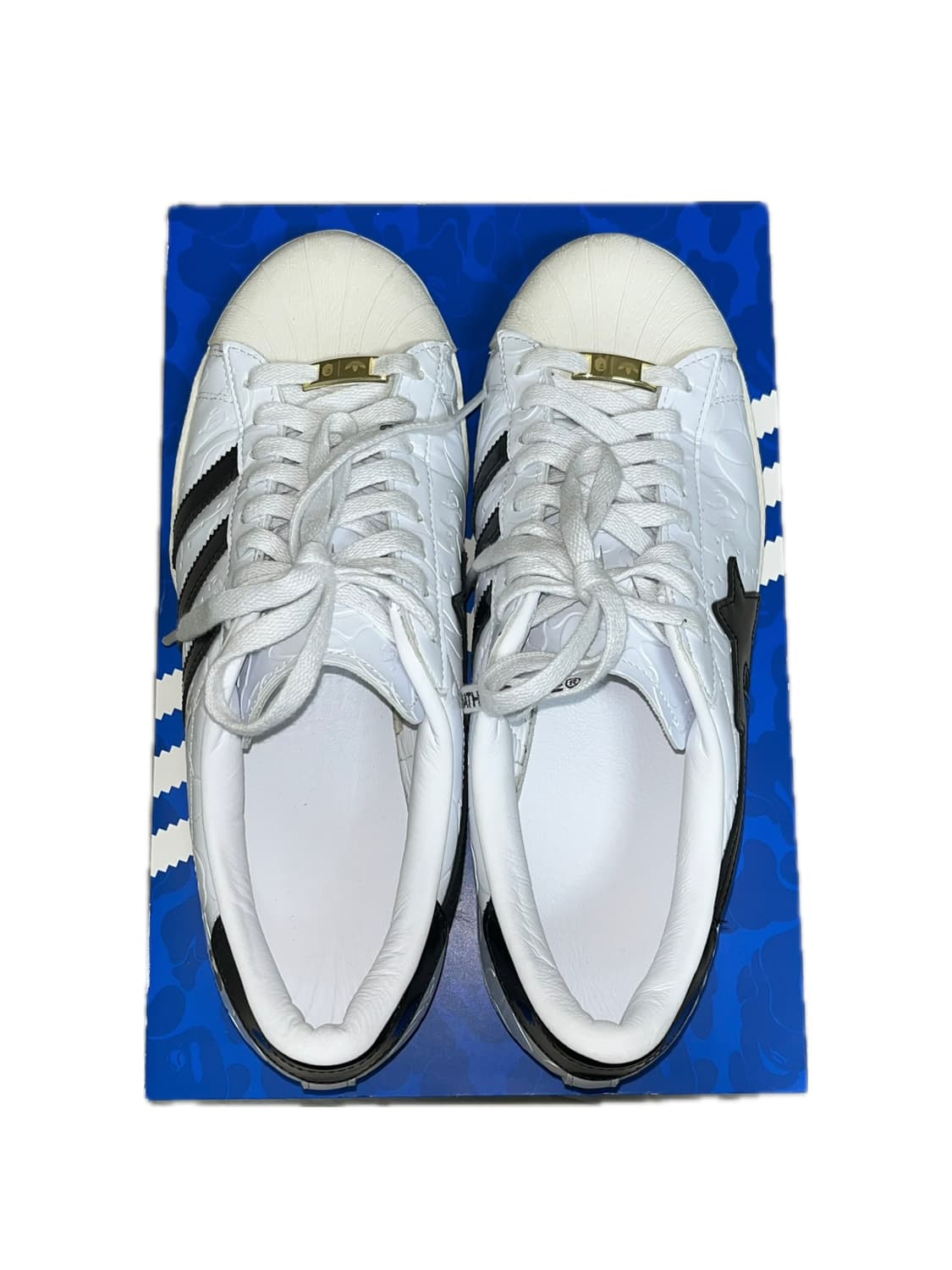 베이프X아디다스 슈퍼스타 빈티지 클라우드 화이트 코어 블랙 상품이미지3