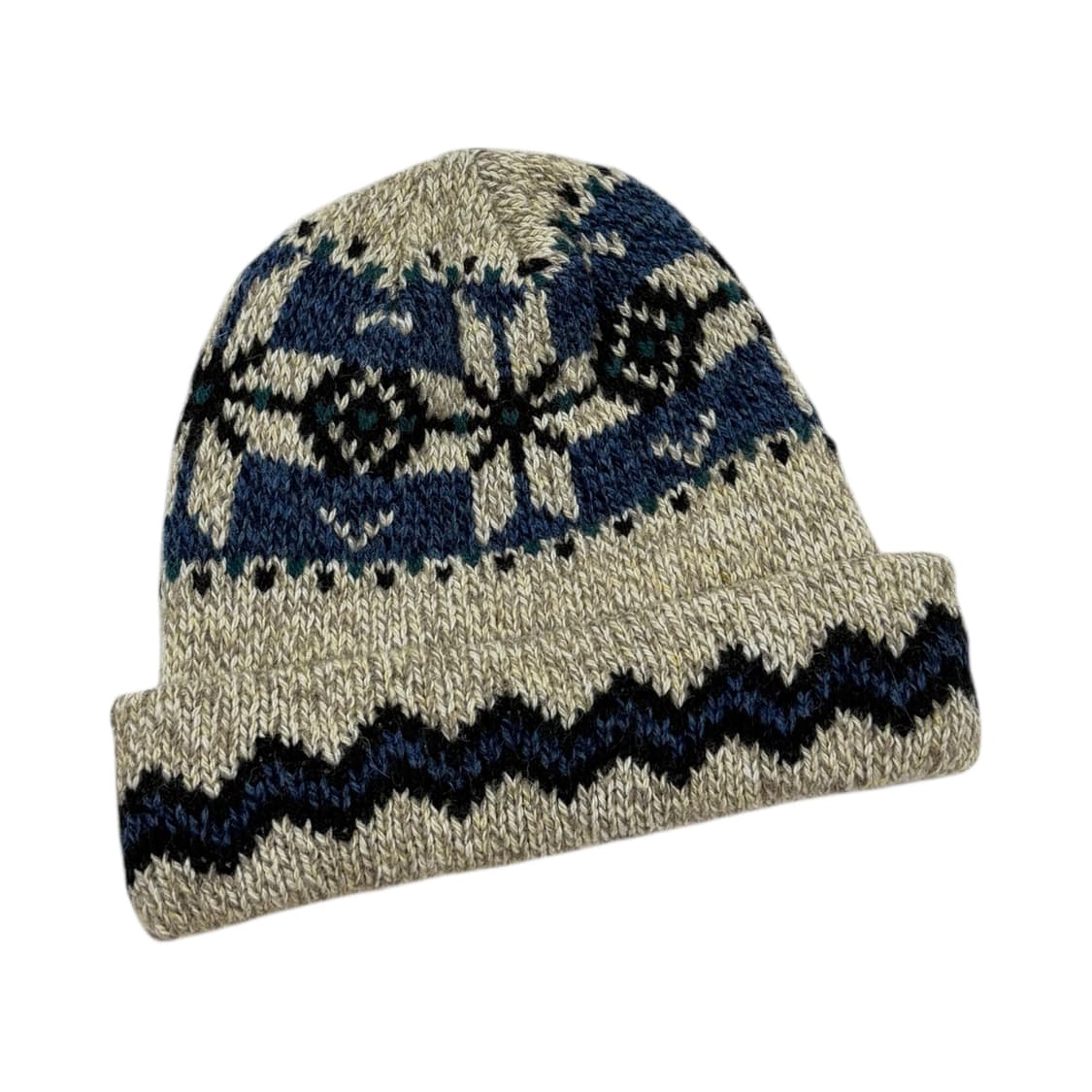 USA 빈티지 노르딕 패턴 울 비니 모자 상품이미지2