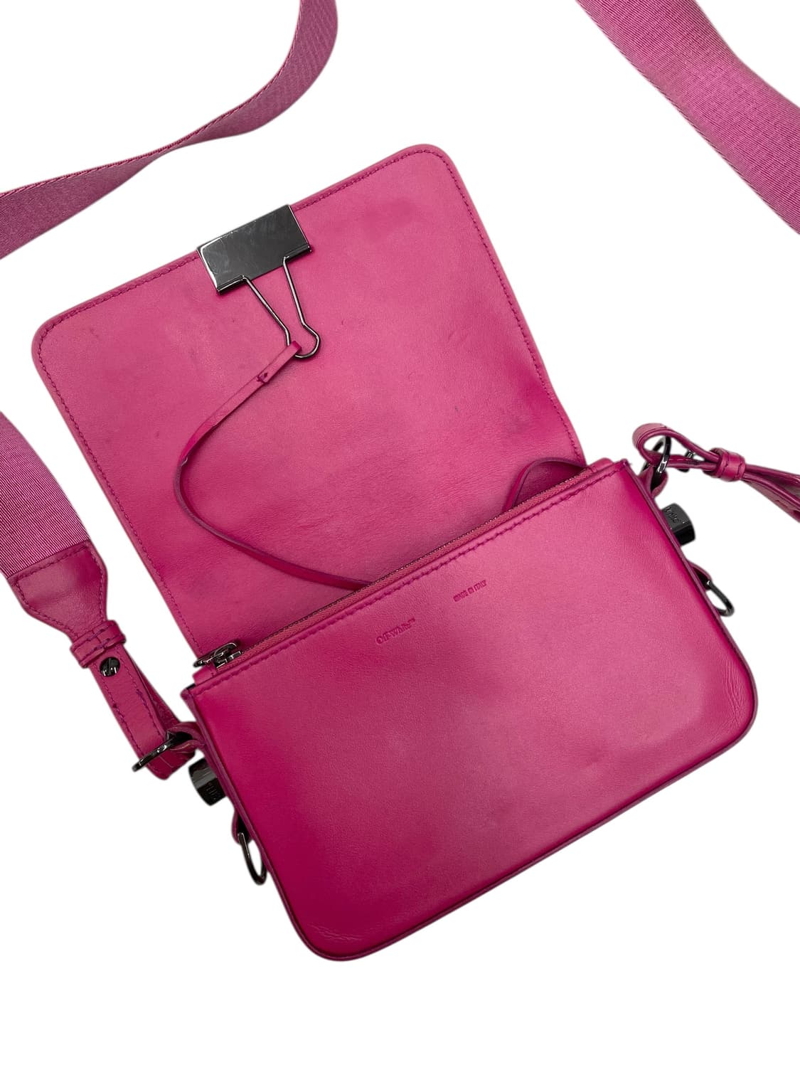 오프화이트 핫핑크 크로스백 상품이미지3