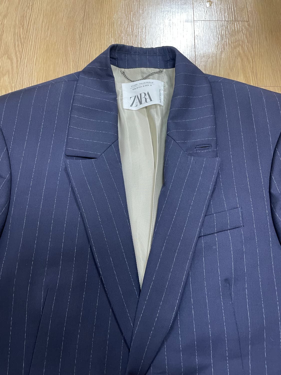 자라 컬렉션 핀스트라이프 블레이저 48 상품이미지2
