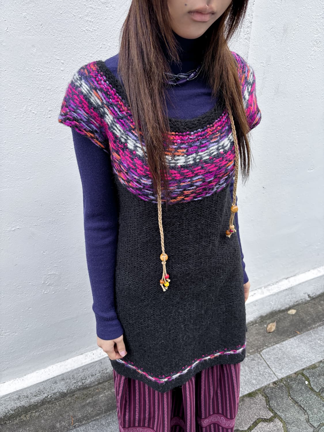 빈티지 알파카 노르딕 니트 원피스 상품이미지3