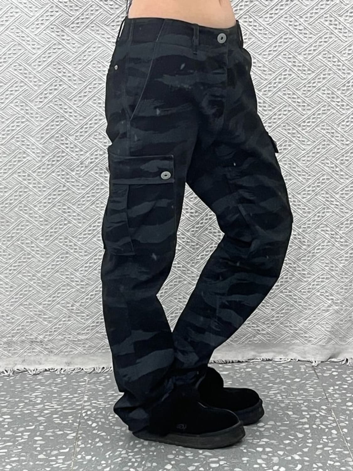 누드본즈 올드스쿨 스트릿 펑크 카모플라주 카고팬츠 M C12442 상품이미지2