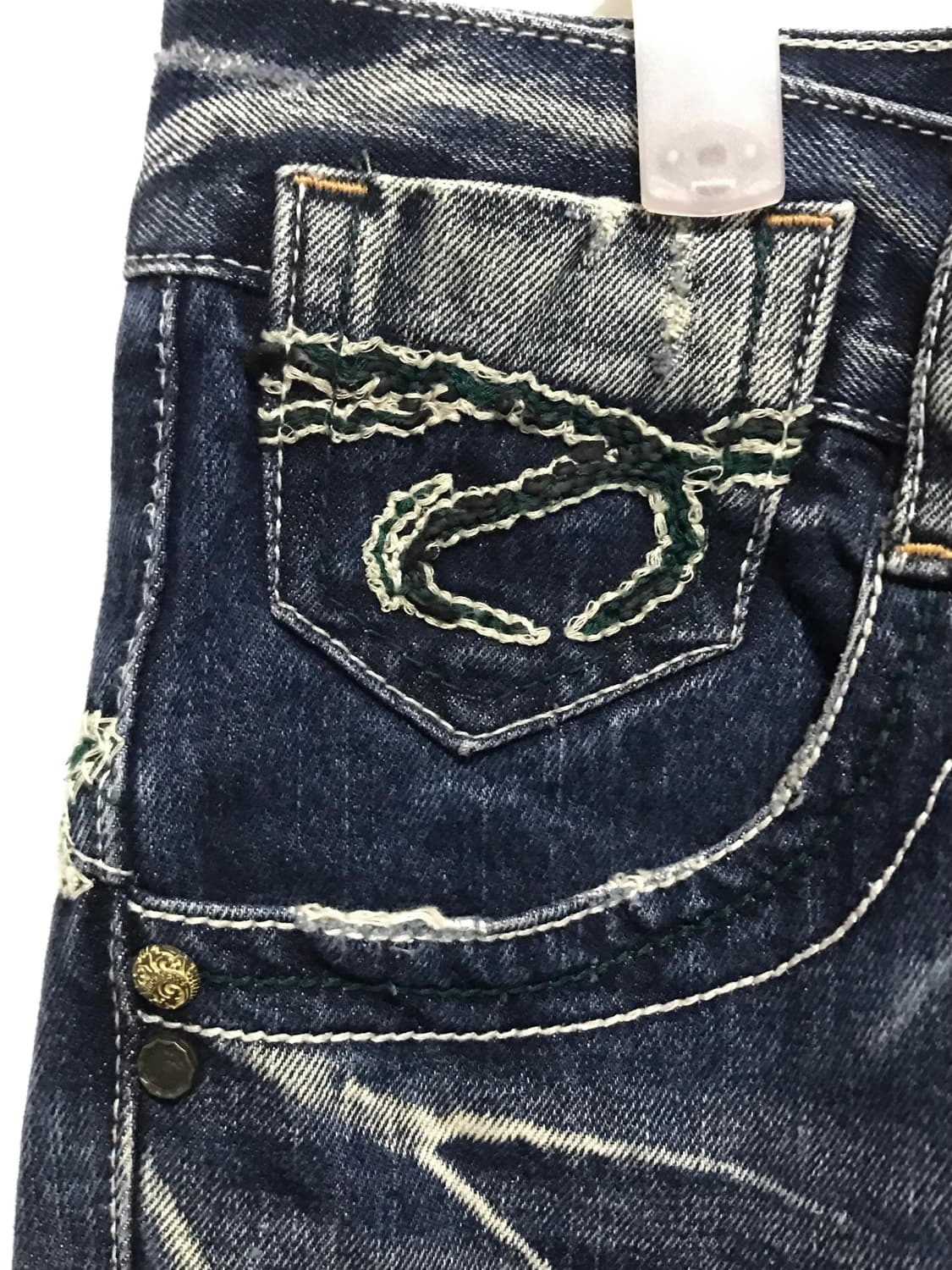 빈티지 red pepper 레드페퍼 지퍼 디테일 자수 데님 팬츠 상품이미지4