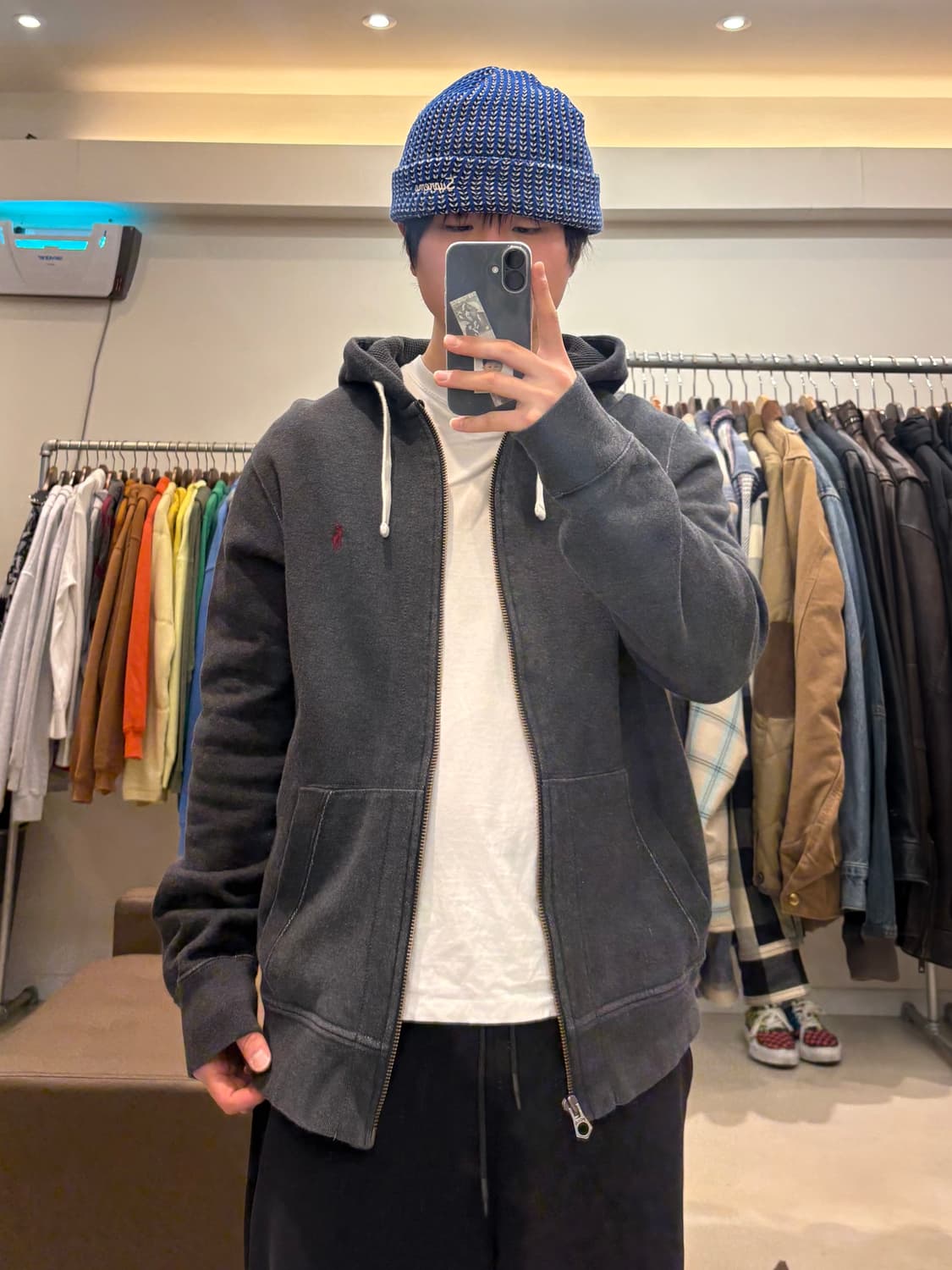 폴로 랄프로렌 와플 후드집업 상품이미지8