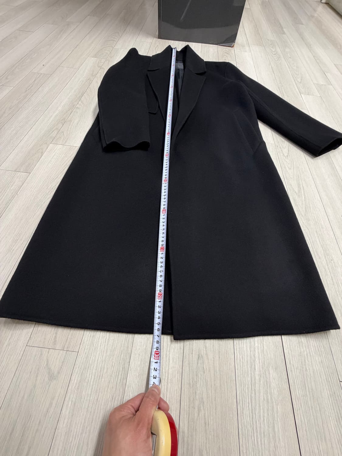 TIME 타임 블랙 건플랩 로브 코트  풀셋 상품이미지3