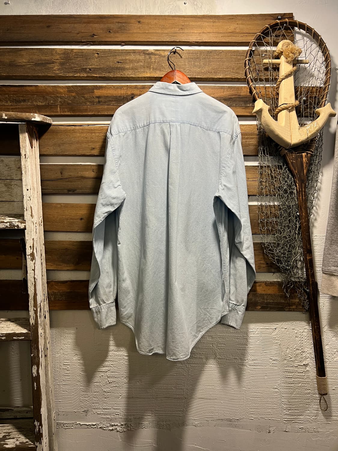 [M]90's 폴로 랄프로렌 우먼스 프레피 샴브레이 셔츠 상품이미지6