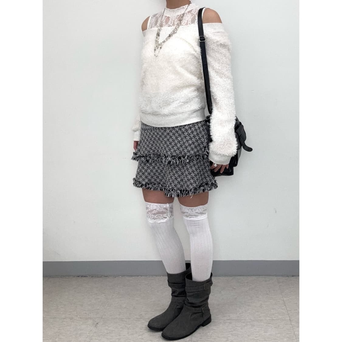 빈티지 오프숄더 니트 상품이미지3