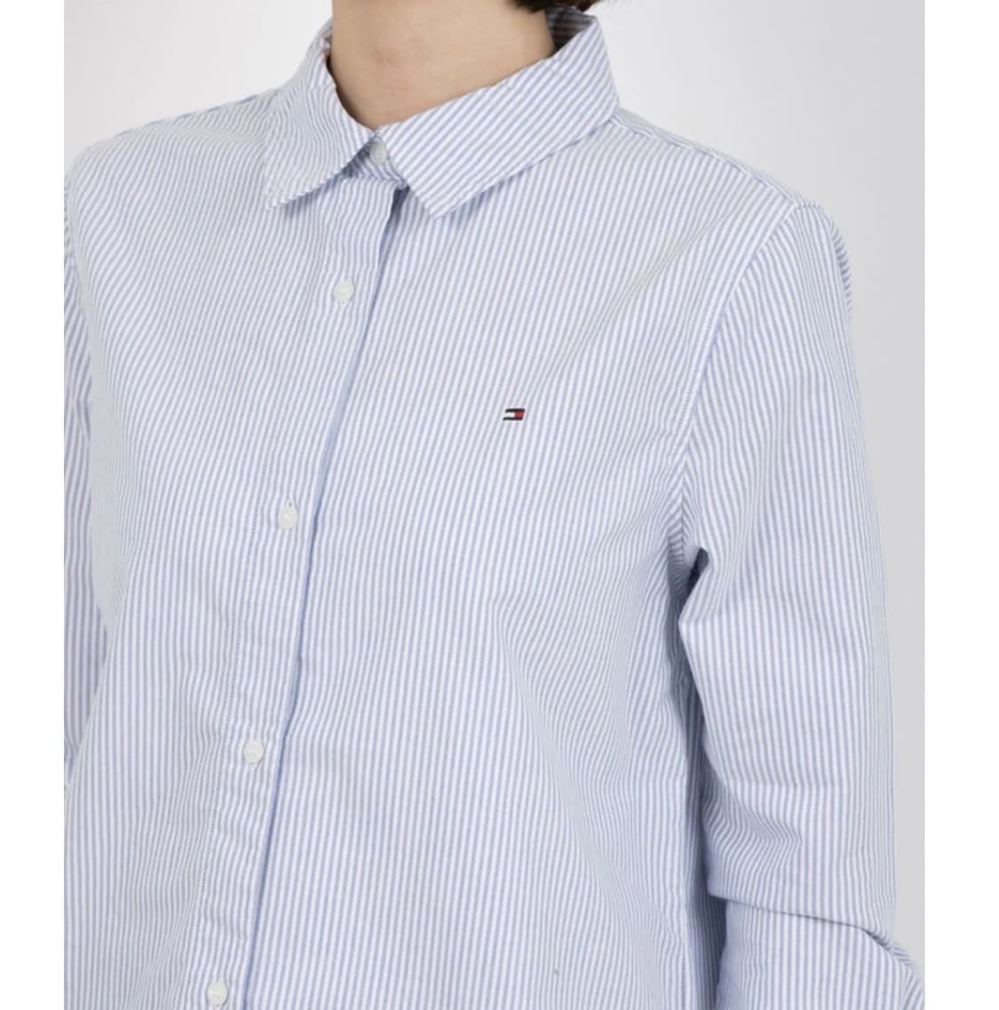 [S] Tommy 타미힐피거 우먼즈 클래식핏 스트라이프 셔츠 상품이미지4