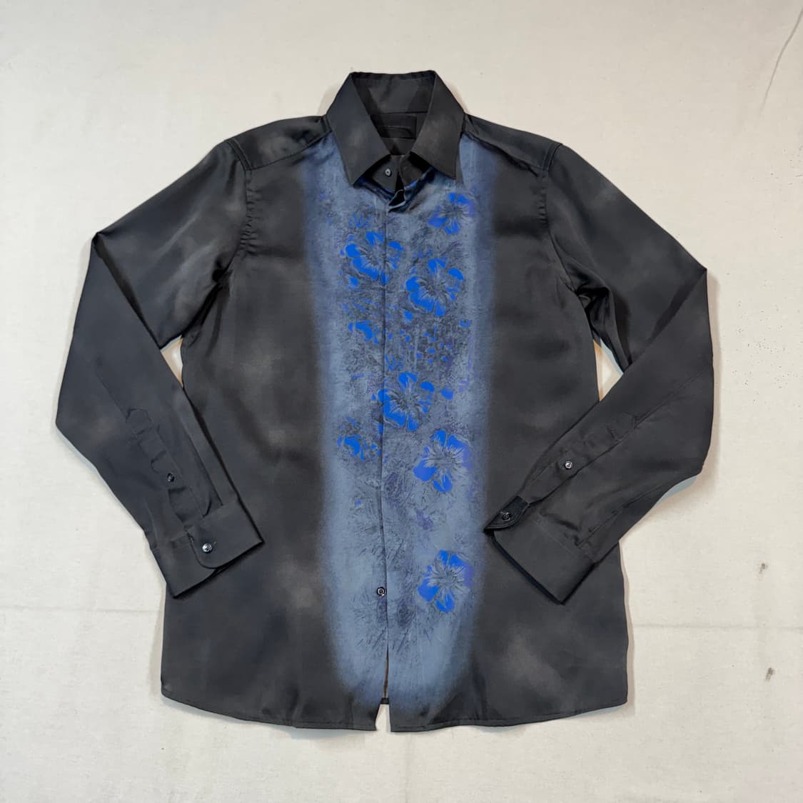 L) 디젤 블랙 골드 아방가르드 플라워 프린트 셔츠 상품이미지1
