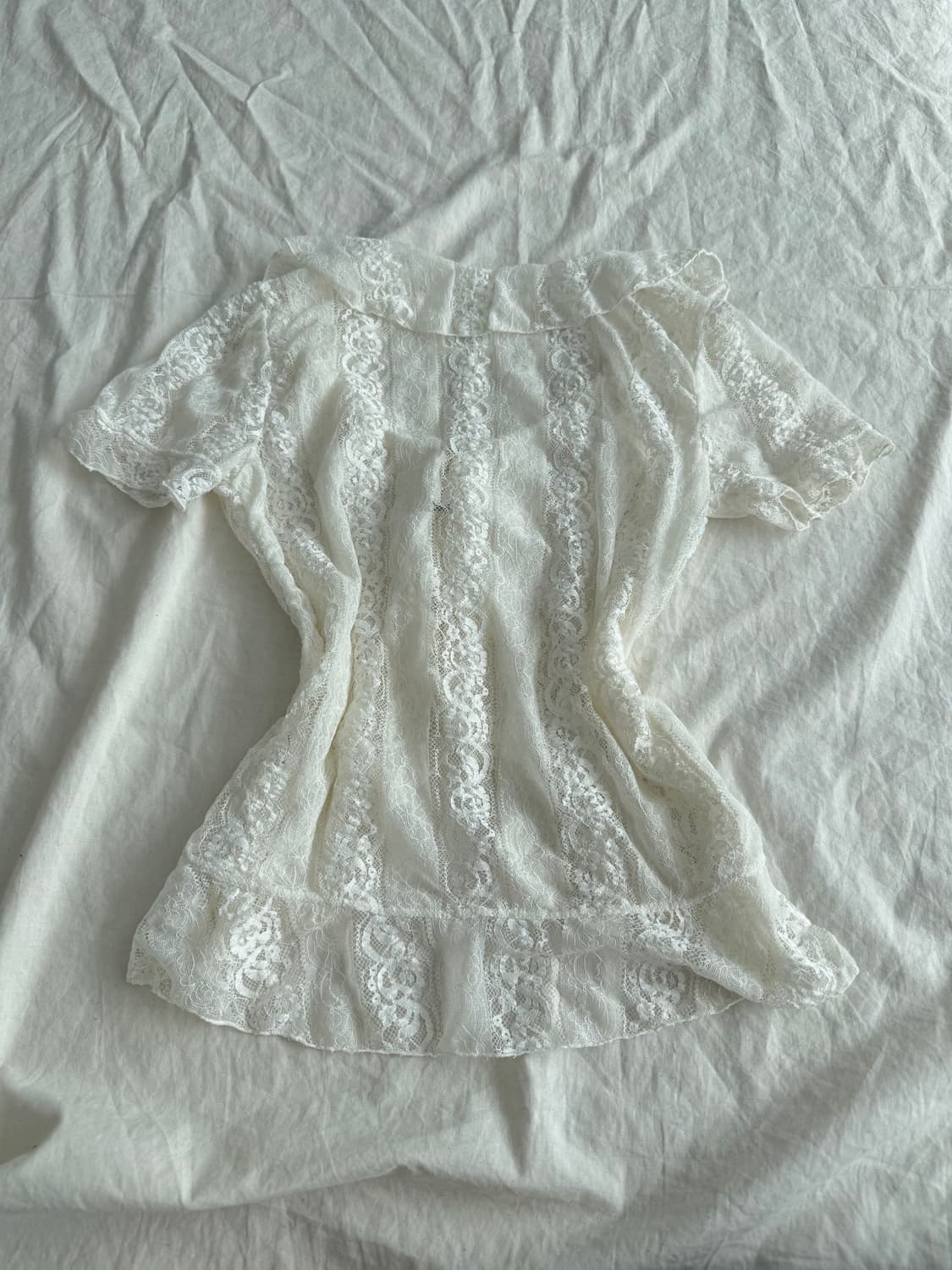 아이보리 페어리 레이스 반팔 가디건 상품이미지5