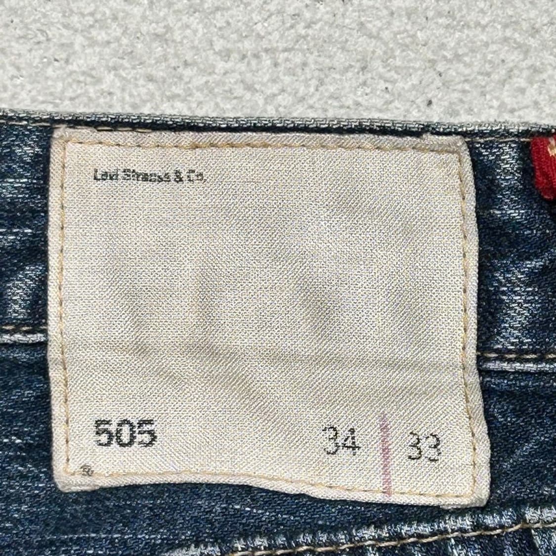 리바이스 505 데님진 34/33 상품이미지5