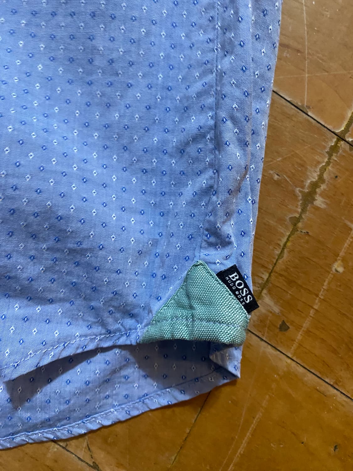 BOSS 휴고보스 스카이블루 반팔 셔츠 L (100) 상품이미지3
