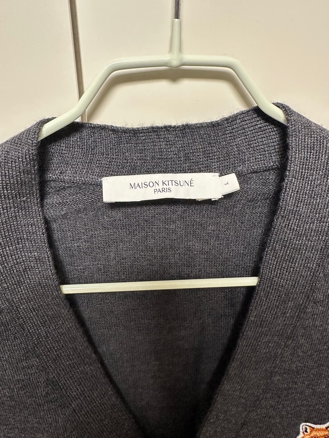 메종키츠네 가디건(폭스패치 그레이) 상품이미지2