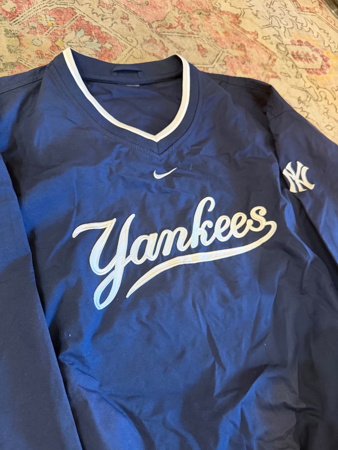 90‘s-00's 나이키 양키스 웜업 바람막이 윈드브레이커 자켓 XL 상품이미지3